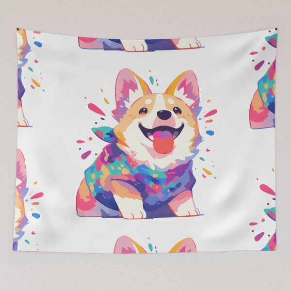Item preview, Colorful Corgi designed and sold by MendaciousMina.