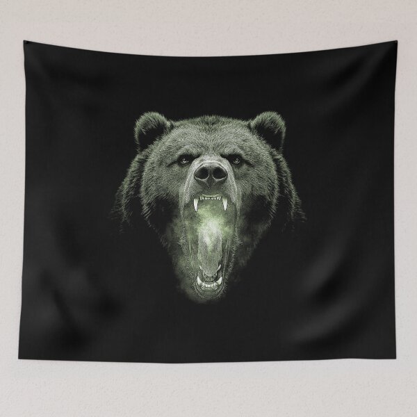 Item preview, Grizzly Bear Hike Camp Vintage Angry Brown Bear designed and sold by JRRTs.