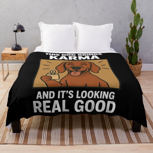 Item preview, Cute Redbone Coonhound Good Karma Dog Lucky Mom Dad Kids designed and sold by FurryHavenPH.