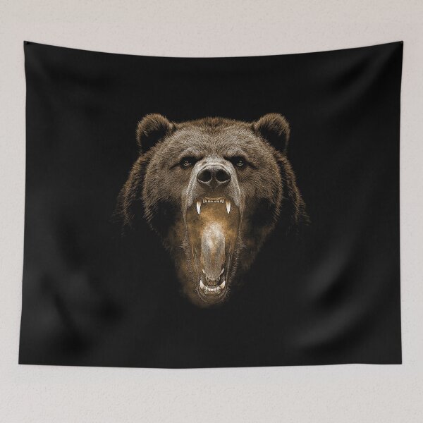 Item preview, Grizzly Bear Hike Camp Vintage Angry Brown Bear designed and sold by JRRTs.