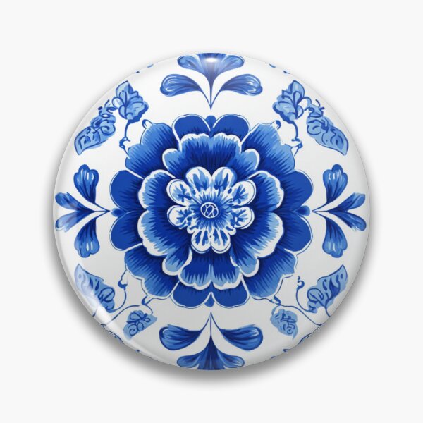 Item preview, Royal Delft Blue Flowers Pattern designed and sold by GrinGalore.