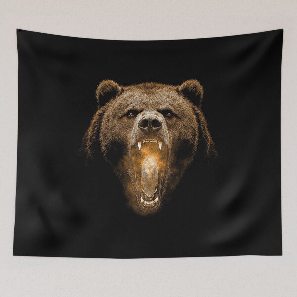Item preview, Grizzly Bear Hike Camp Vintage Angry Brown Bear designed and sold by JRRTs.