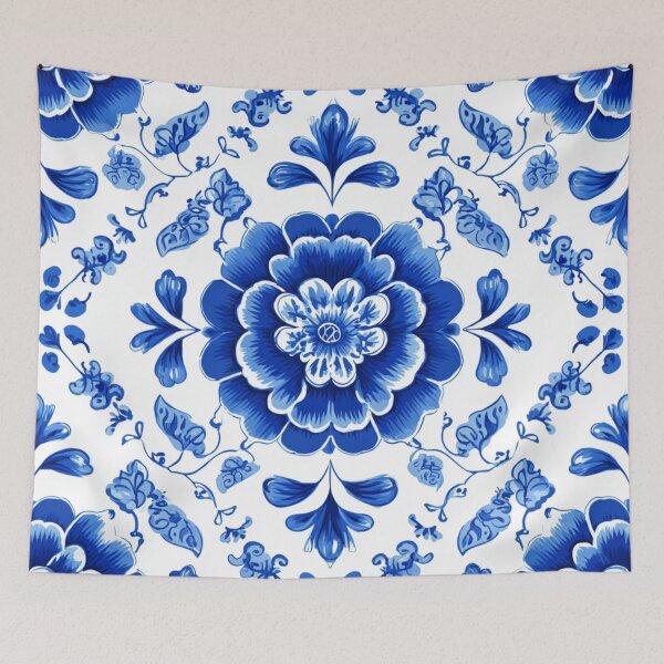 Item preview, Royal Delft Blue Flowers Pattern designed and sold by GrinGalore.