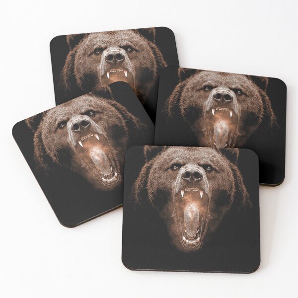 Item preview, Grizzly Bear Hike Camp Vintage Angry Brown Bear designed and sold by JRRTs.