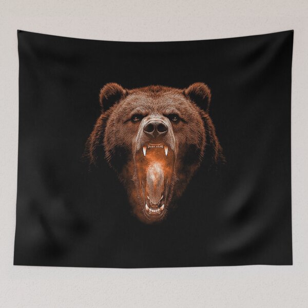 Item preview, Grizzly Bear Hike Camp Vintage Angry Brown Bear designed and sold by JRRTs.