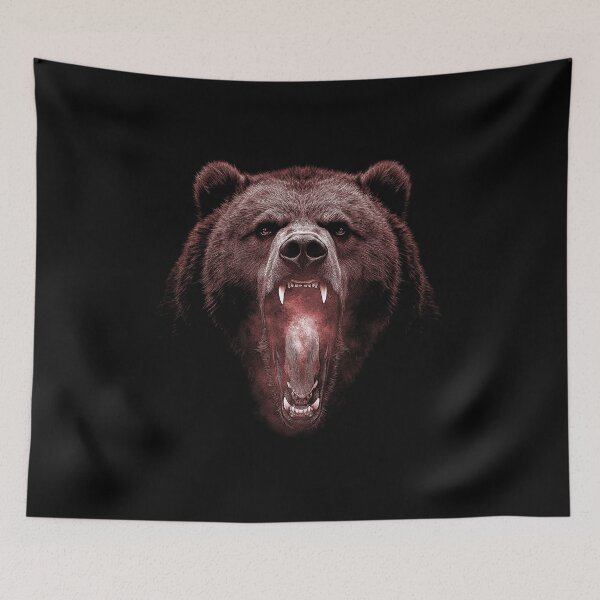Item preview, Grizzly Bear Hike Camp Vintage Angry Brown Bear designed and sold by JRRTs.