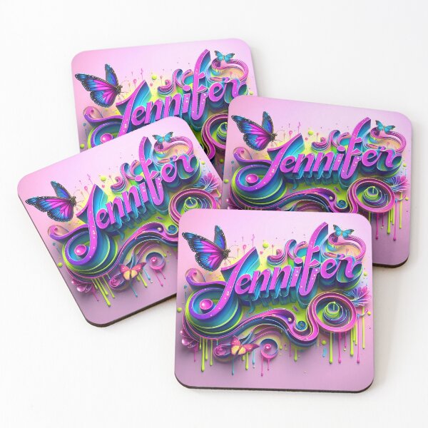 Item preview, Jennifer in Bloom: Dreamy Butterfly Name Art designed and sold by aminz4.