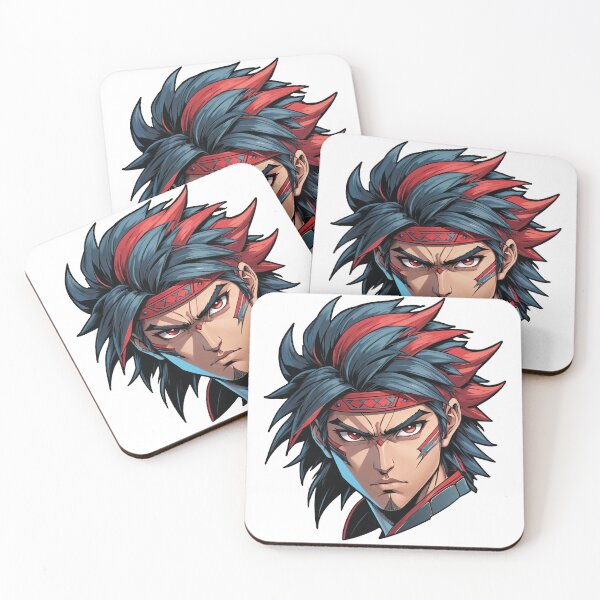Item preview, Anime Warrior Face Fierce Battle Ready Expression designed and sold by Flux print.