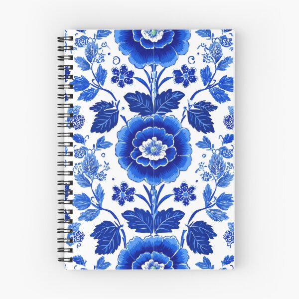 Item preview, Royal Blue Delft Flower Pattern designed and sold by GrinGalore.