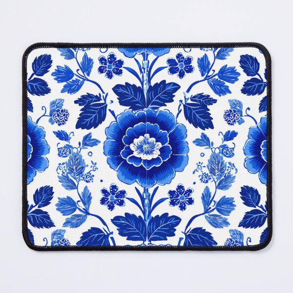 Item preview, Royal Blue Delft Flower Pattern designed and sold by GrinGalore.