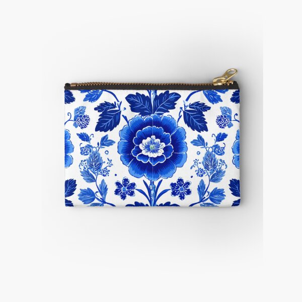 Item preview, Royal Blue Delft Flower Pattern designed and sold by GrinGalore.