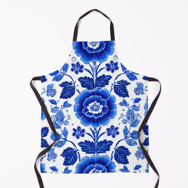 Item preview, Royal Blue Delft Flower Pattern designed and sold by GrinGalore.