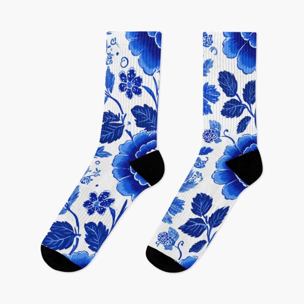 Item preview, Royal Blue Delft Flower Pattern designed and sold by GrinGalore.