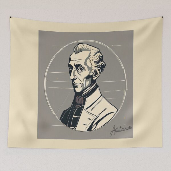 Item preview, "Immanuel Kant's Stylized Portrait: Modern Fusion of Classicism and Contemporary Graphics" designed and sold by Artisticanvas.