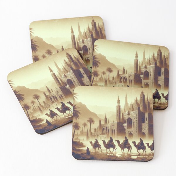 Item preview, Tuareg Nomads on Camelback (Sepia style) designed and sold by PrintAfricanArt.