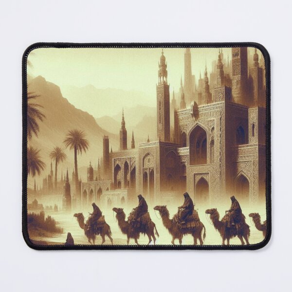 Item preview, Tuareg Nomads on Camelback (Sepia style) designed and sold by PrintAfricanArt.