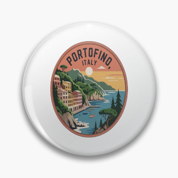 Item preview, Portofino Italy Vintage Adventure Patch Sticker designed and sold by stickercuffs.