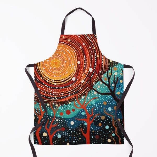 Item preview, Aboriginal Inspired Dot Art - With Red-Hot Sun designed and sold by GrinGalore.