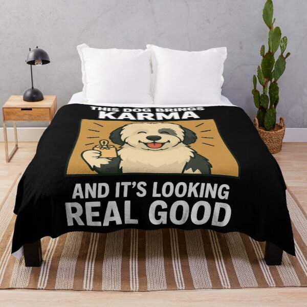 Item preview, Cute Sheepadoodle Good Karma Dog Lucky Mom Dad Kids designed and sold by FurryHavenPH.
