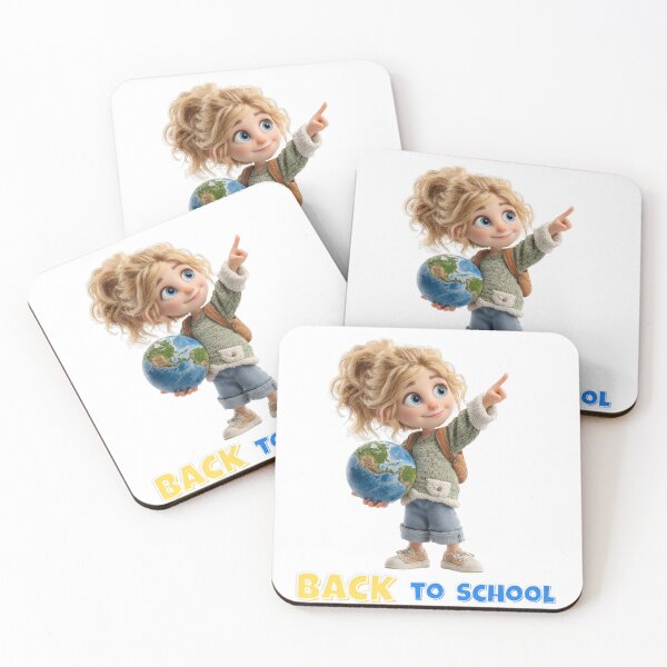 Item preview, Cute Girl with Globe — Little Earth Explorer. Eco Dreamer — Back to School Edition. designed and sold by Maryna_Reine.