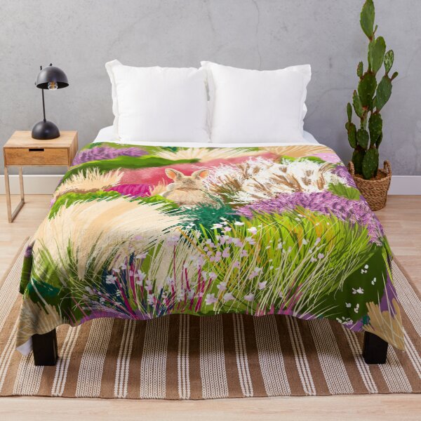 Item preview, Funny Bunny in Colorful Grass Illustration designed and sold by Pandositive.