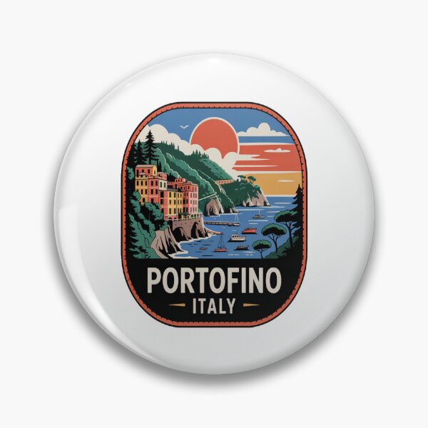 Item preview, Portofino Italy Vintage Adventure Patch Sticker designed and sold by stickercuffs.