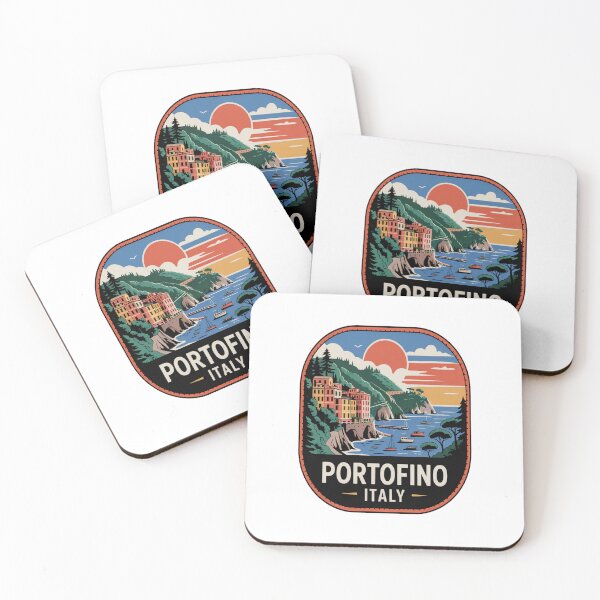 Item preview, Portofino Italy Vintage Adventure Patch Sticker designed and sold by stickercuffs.