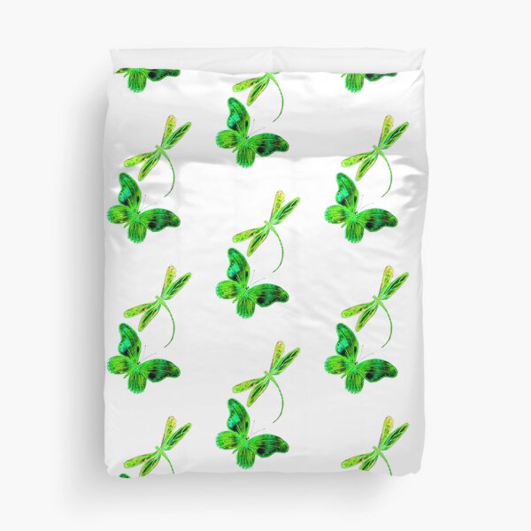 Nature's Wings - Butterfly and Dragonfly Duvet Cover