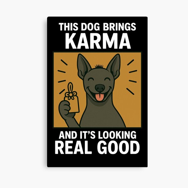 Vista previa del artículo con la obra «Lindo Xoloitzcuintli Xolo Perro del Buen Karma Mamá Papá Suerte Niños», diseñado y vendido por FurryHavenPH.