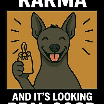 Imagen de la obra Lindo Xoloitzcuintli Xolo Perro del Buen Karma Mamá Papá Suerte Niños de FurryHavenPH