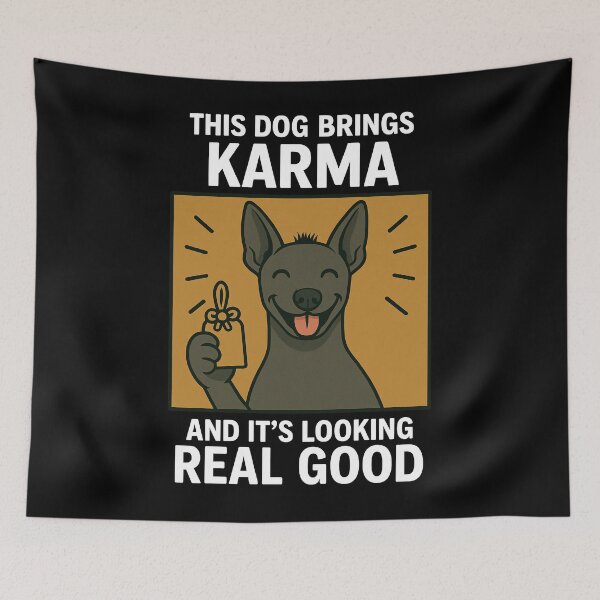 Item preview, Cute Xoloitzcuintli Xolo Good Karma Dog Lucky Mom Dad Kids designed and sold by FurryHavenPH.