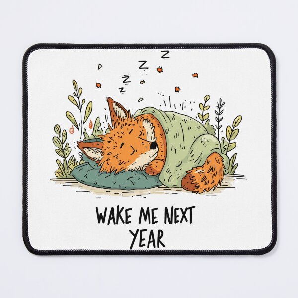 Item preview, cartoon fox lies under blanket with text designed and sold by DadGenX.