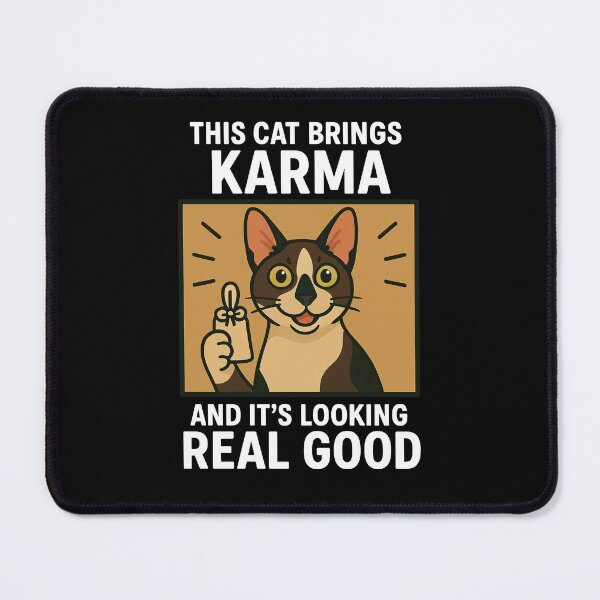 Item preview, Cute Cornish Rex Cat Good Karma Lucky Mom Dad Kids designed and sold by FurryHavenPH.