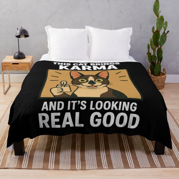 Item preview, Cute Cornish Rex Cat Good Karma Lucky Mom Dad Kids designed and sold by FurryHavenPH.