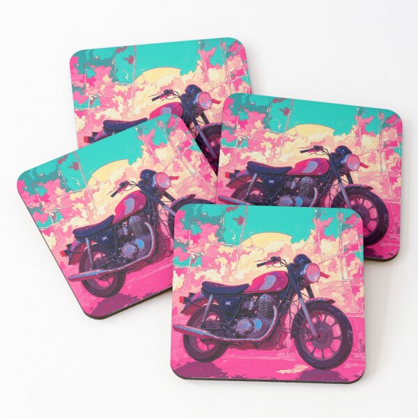 Item preview, Watercolour Motorcycle with Sun designed and sold by LitRobot.