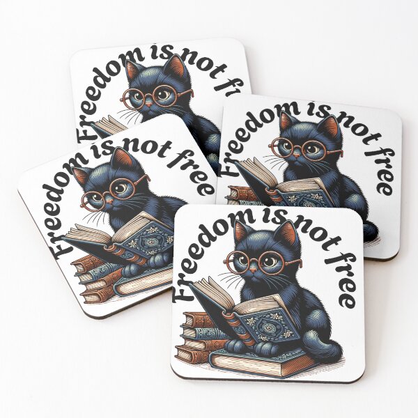 Item preview, Curious Cat Reads "Freedom Is Not Free" designed and sold by Moon2025.