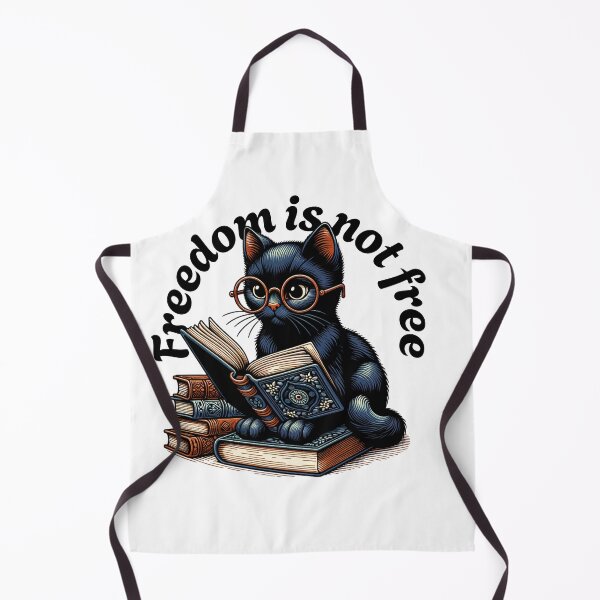 Item preview, Curious Cat Reads "Freedom Is Not Free" designed and sold by Moon2025.