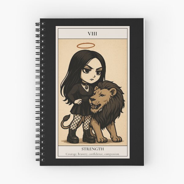 Item preview, Strength Tarot Card - Chibi Gothic Style designed and sold by SoftWearAdeptus.