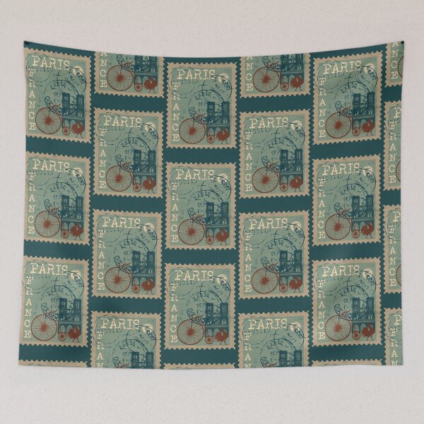 Item preview, Paris France Stamp designed and sold by Primroaddesigns.