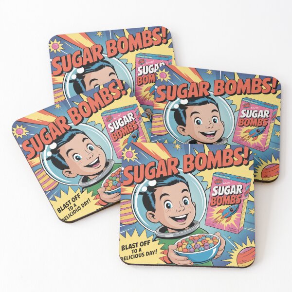 Item preview, Sugar Bombs Cereal Poster – Retro Fallout Style Ad designed and sold by BladVrt.