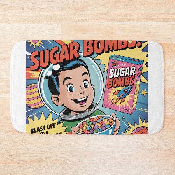 Item preview, Sugar Bombs Cereal Poster – Retro Fallout Style Ad designed and sold by BladVrt.