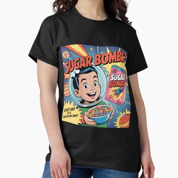 Item preview, Sugar Bombs Cereal Poster – Retro Fallout Style Ad designed and sold by BladVrt.