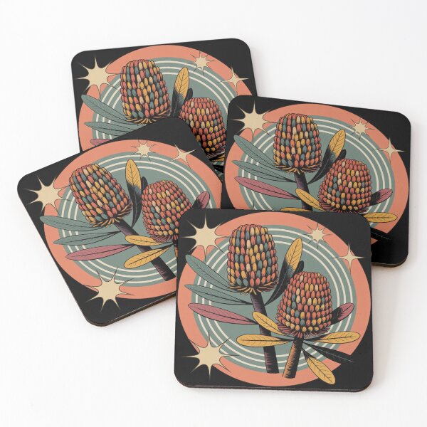 Item preview, Banksia Grandis Retro Botanical Flower Art designed and sold by DamioPolArt.