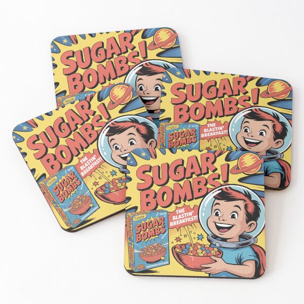 Item preview, Sugar Bombs Cereal Poster – Retro Fallout Style Ad designed and sold by BladVrt.