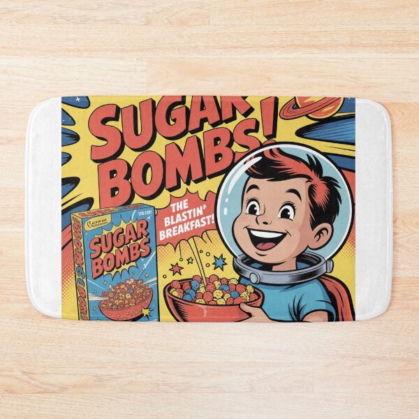Item preview, Sugar Bombs Cereal Poster – Retro Fallout Style Ad designed and sold by BladVrt.
