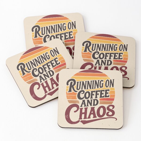Item preview, Running on coffee and chaos designed and sold by MoonMonkeyNbear.
