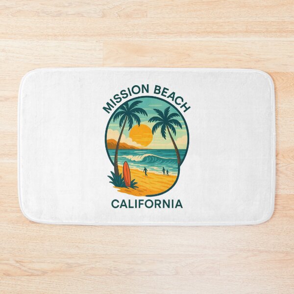 Item preview, Mission Beach California – Summer Coastline Emblem designed and sold by inkNext.