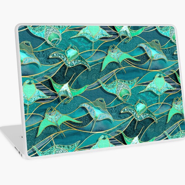 Item preview, Raies Manta Patchwork en Jade et Vert Émeraude designed and sold by micklyn.