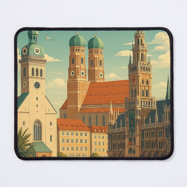 Item preview, Greetings from MUNICH Germany - Modern Colorful City View designed and sold by Earth Celebration Designs.