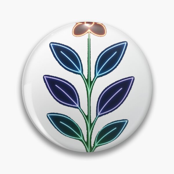 Item preview, Neon Flower with Glowing Leaves designed and sold by Cherry Glow.